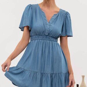 Chambray Mini Dress